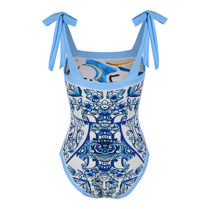 Dame One-Piece Badedragt med justerbare stropper og dobbelt design Stilla