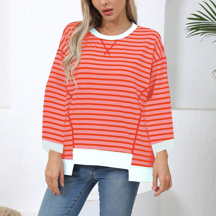 Dame afslappet stripe sweater med generøs pasform Stilla