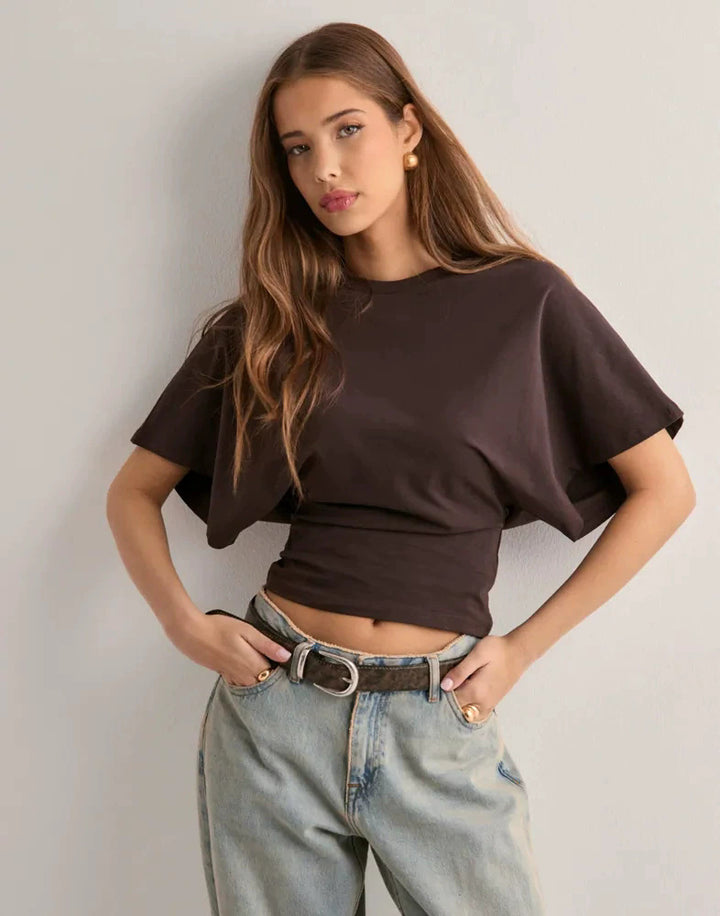 Dame Behagelig Oversized T-shirt med moderne snit Skovae