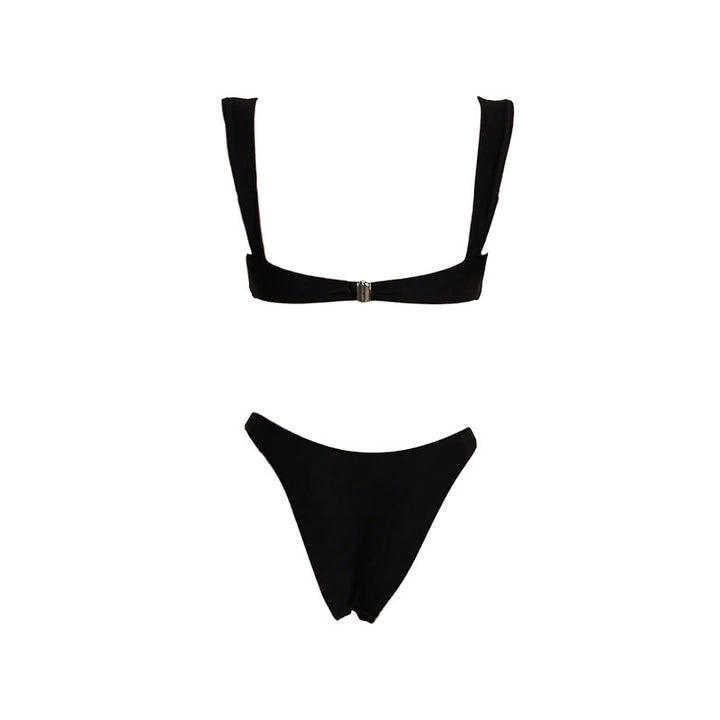 Dame Triangel-Bikini-sæt med elegant lukning Skovae