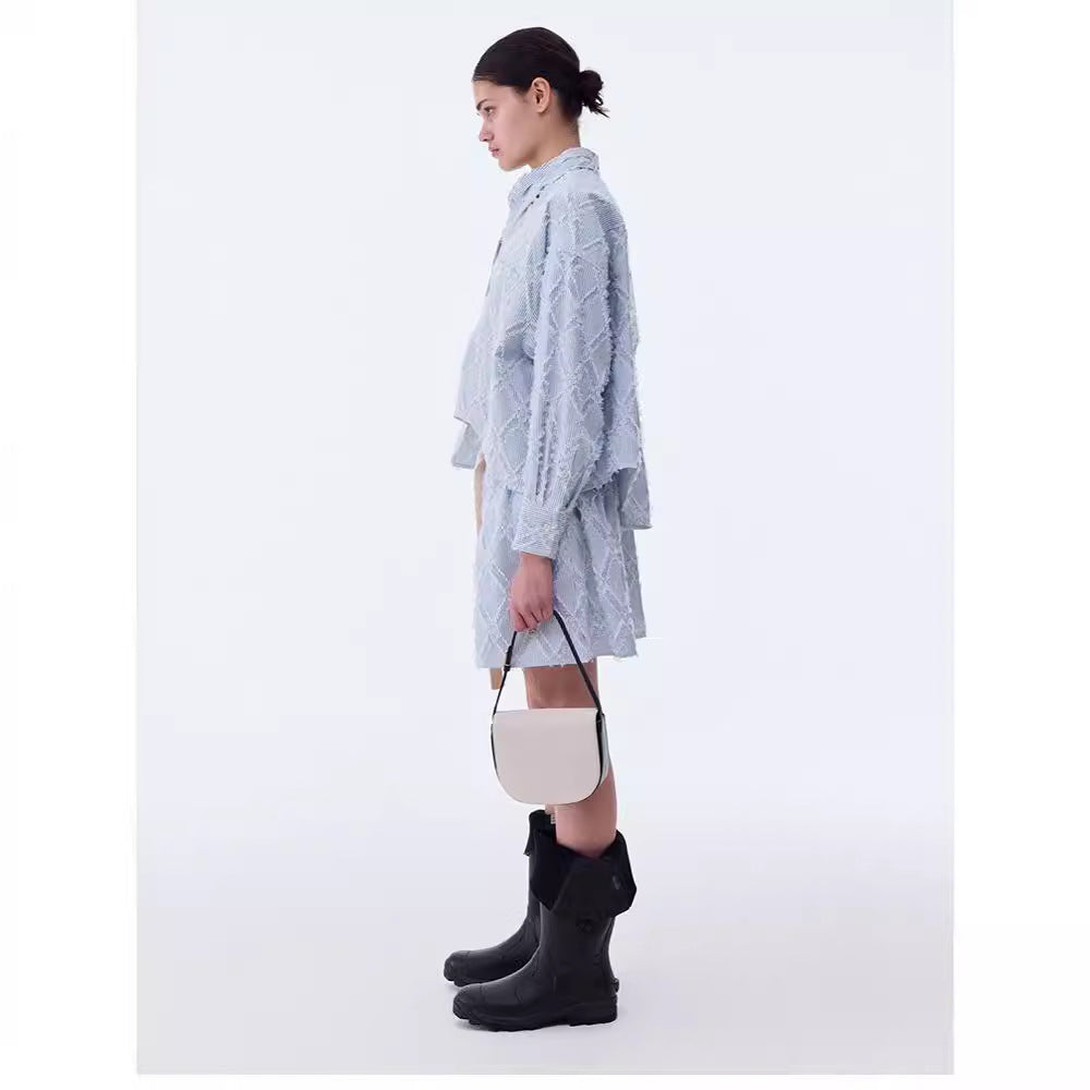Kvindernes afslappede shorts med elastisk talje og slidisk mønster Stilla