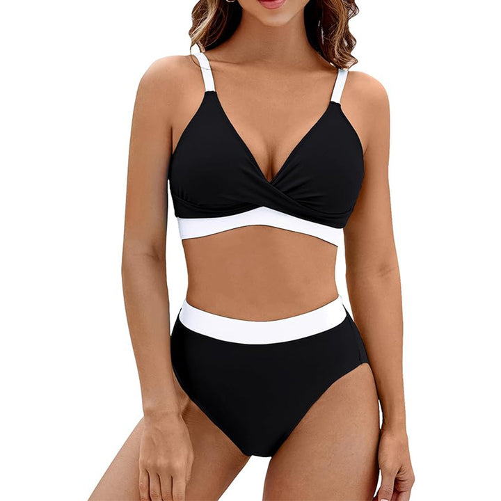 Dame Sporty Bikini med innovativt overlappende design Stilla