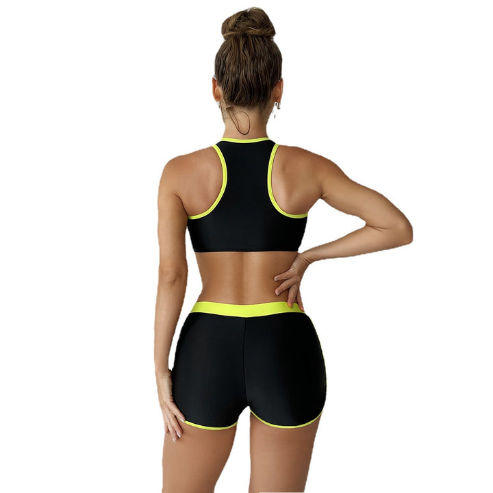 Dame Sporty Crop-Top og Shorts Badedragt Stilla