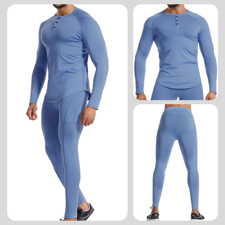 Herre funktionsshirt med områdespecifikke syninger og kompressions leggings Stilla