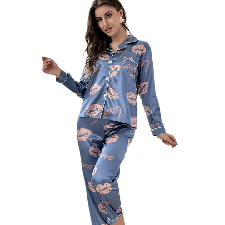 Dame Satin Pyjama Sæt Stilla