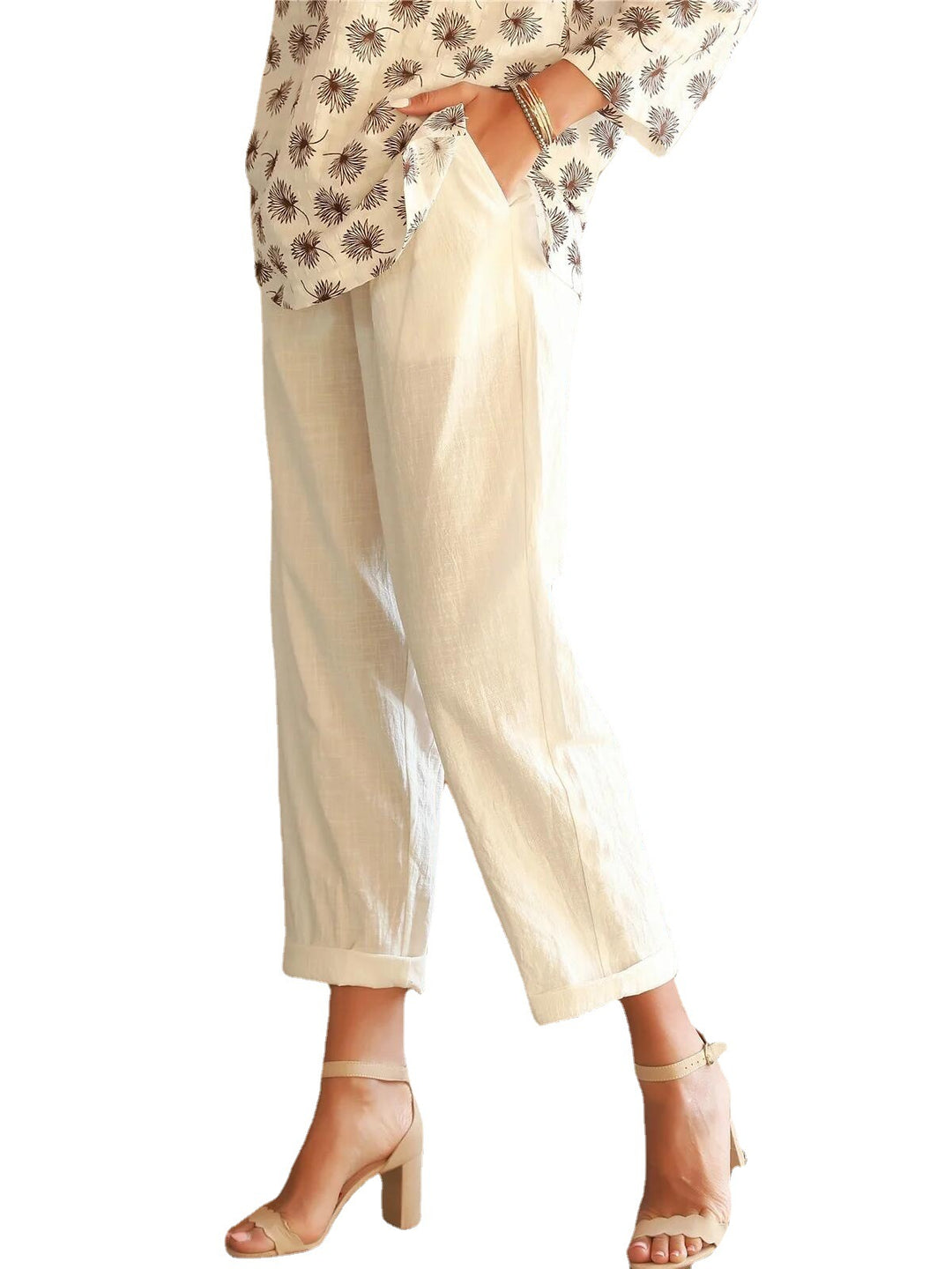 Dame elegant linnedragt Stilla