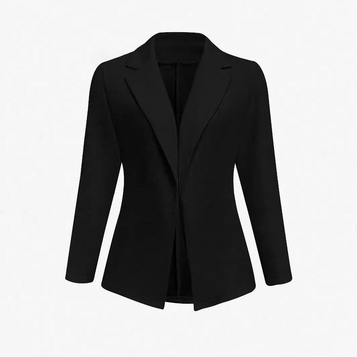 Damer Elegant Long blazer med fashionable knapdetaljer Stilla