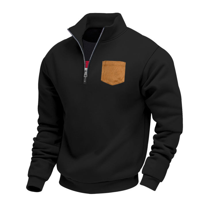 Herrer Sportpullover med højkvalitets lynlås og stilfuld brystlomme Stilla