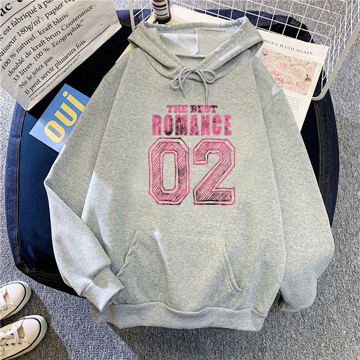 Kvinders afslappede hoodie med stilfuldt print Skovae