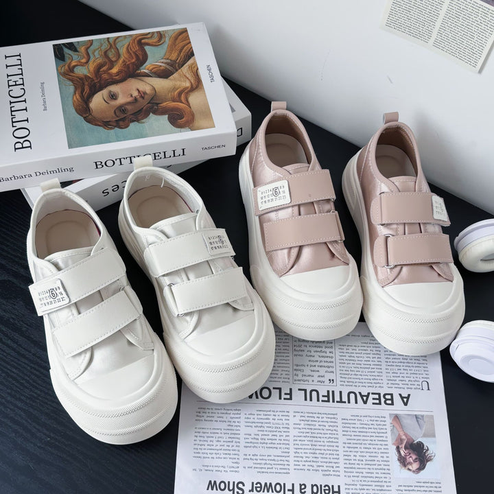 Dame Plateau-Sneaker med elastisk velcro og åndbar konstruktion Stilla