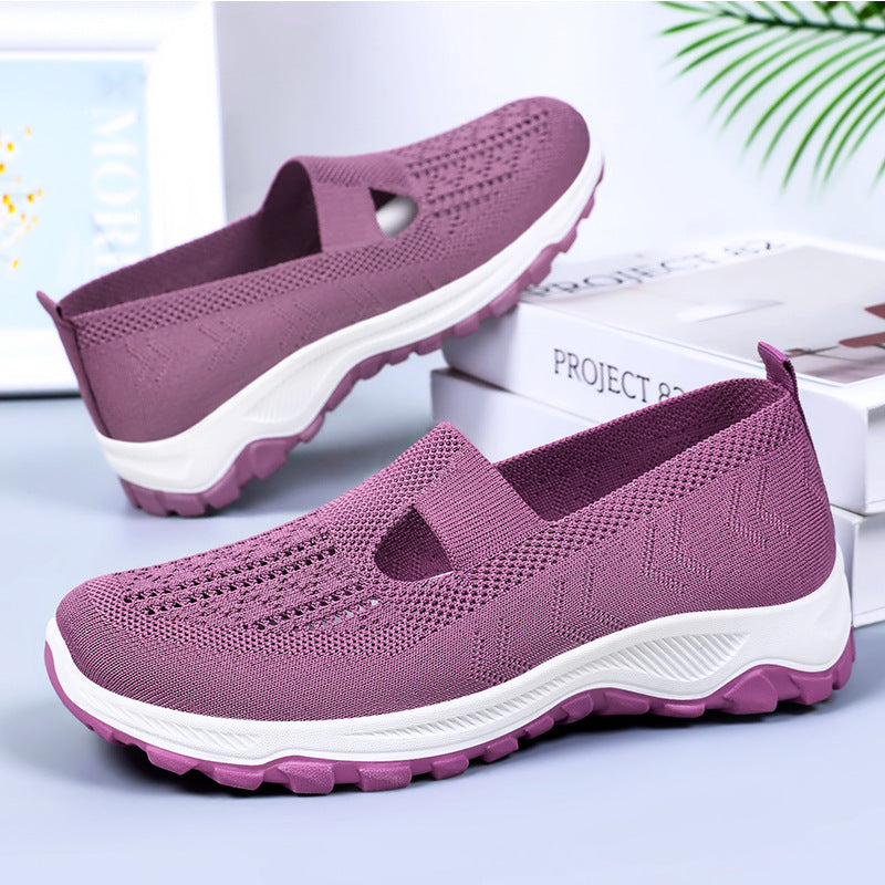 Dame Åndbare Slip-On Fritidssko med elastisk indgang og skridsikker sål Stilla
