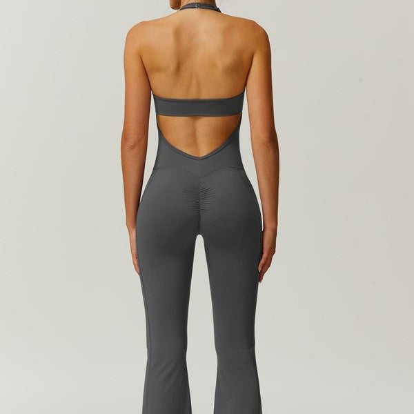 Dame Sporty Jumpsuit med tætsiddende snit og stropper Skovae