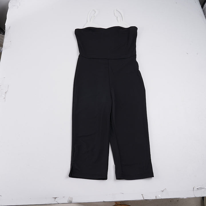 Dame elegant jumpsuit med brystparti og justerbare stropper Skovae
