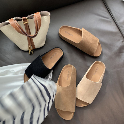 Damer Bløde Suede Rutsche Sandaler Stilla
