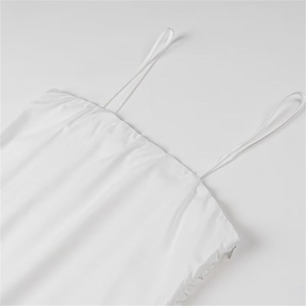 Femme Elegante Maxi-sommerkjole med justerbare stropper Stilla