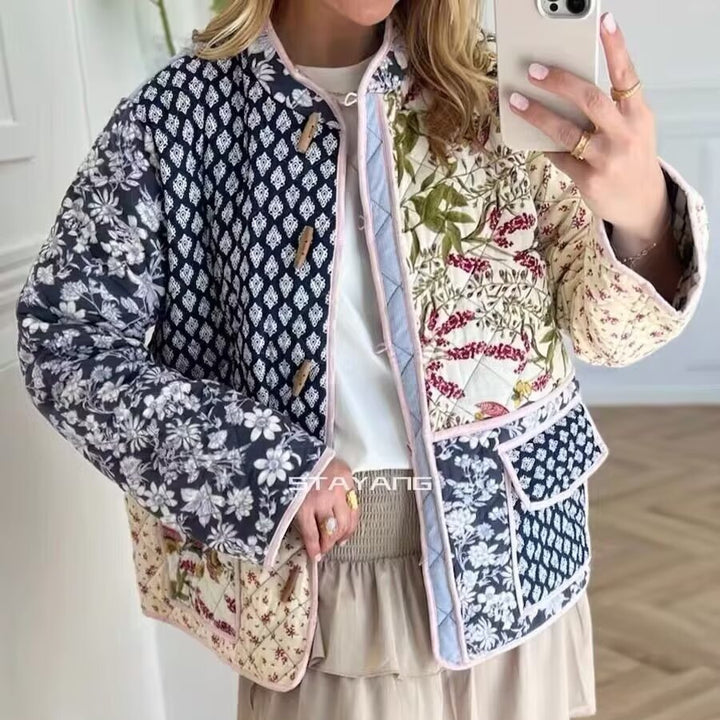 Femme Patchwork Steppjakke Stilla