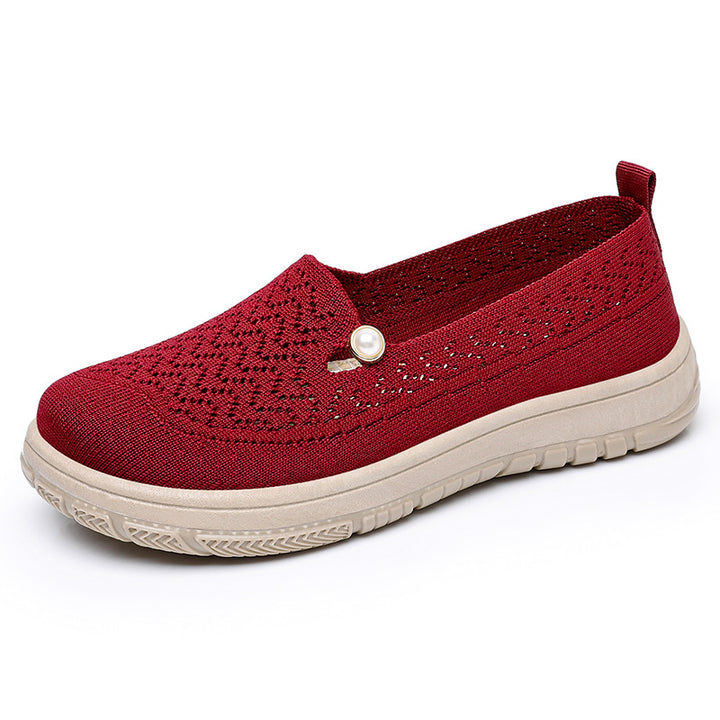 Dame Strik-Slipper med mod fashionable perle og skridsikker sål Stilla
