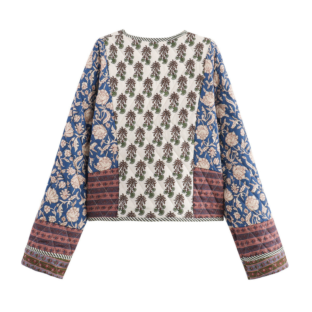Femme quilted blomsterprint-jakke Stilla 1750152433