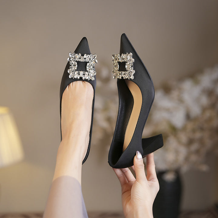 Dame Elegante Blokhæls Pumps Stilla