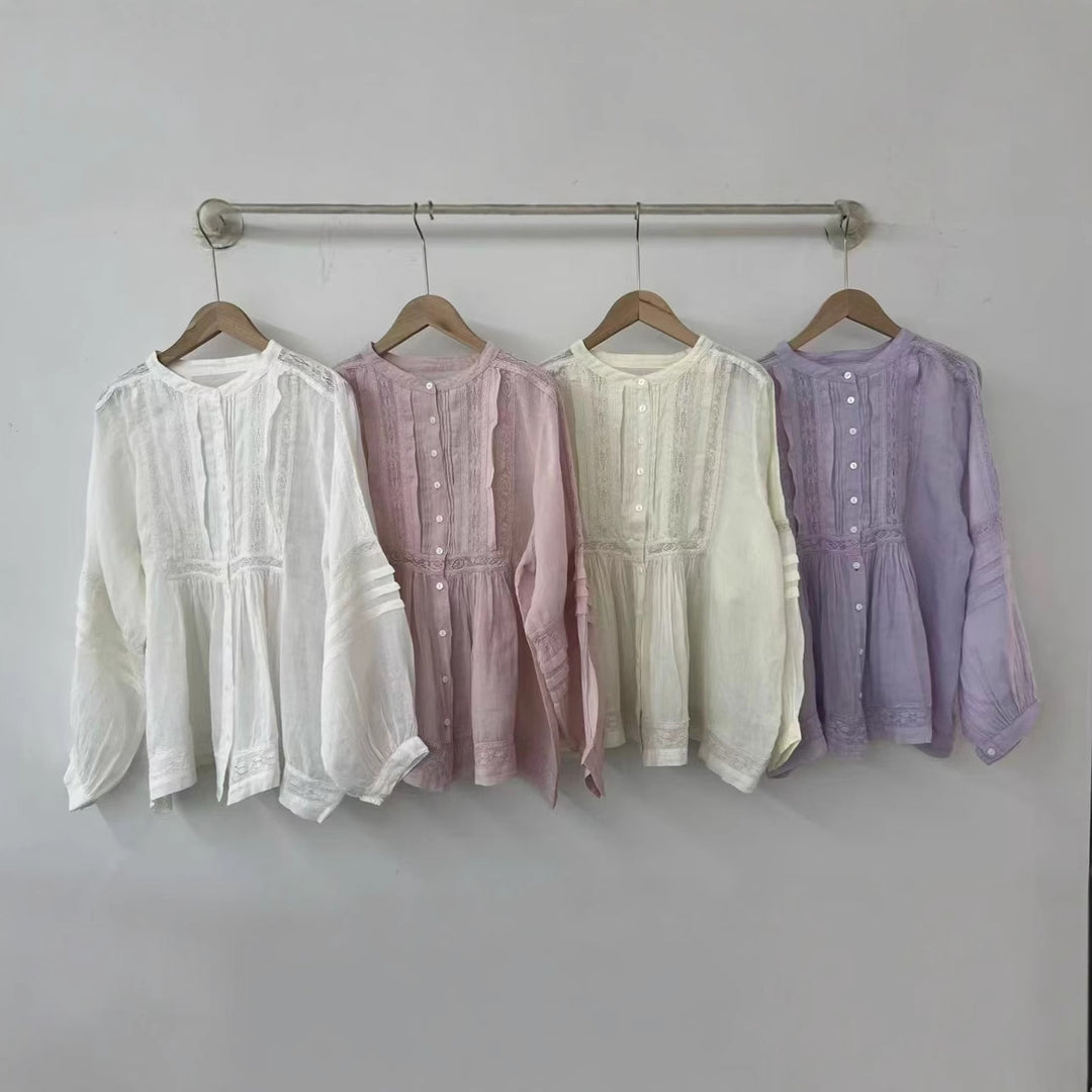 Femme Elegante Broderet Bluse Stilla