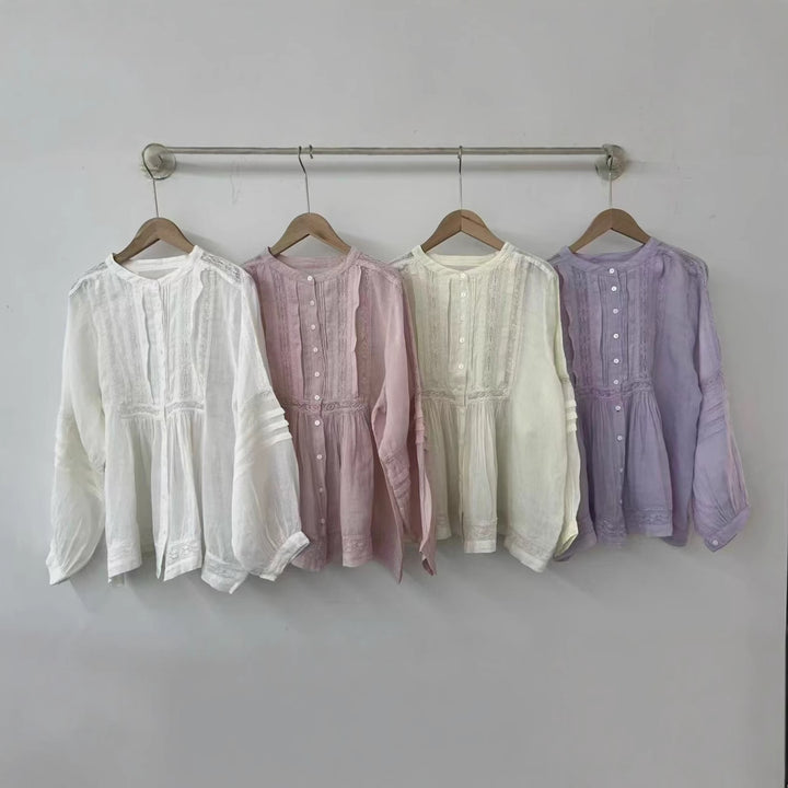 Femme Elegante Broderet Bluse Stilla