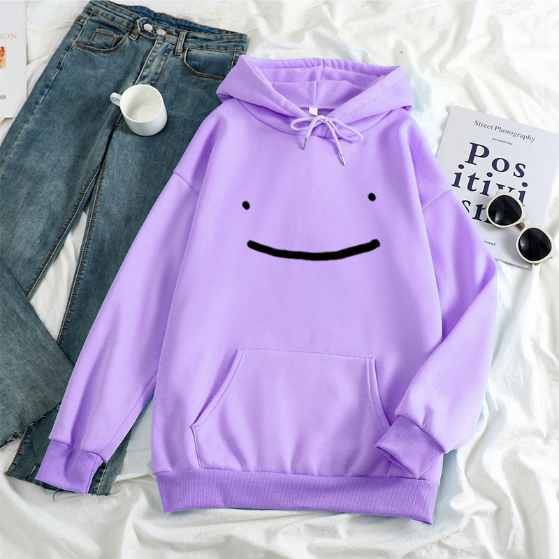 Damer hoodie med casual smiley design Skovae