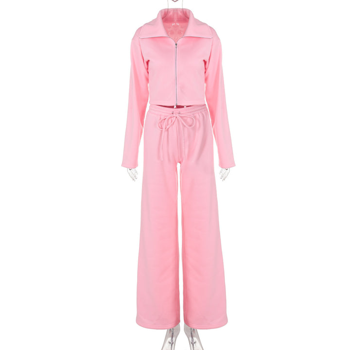 Dame Sporty To-delt med moderne Cropped-design og afslappede bukser Stilla