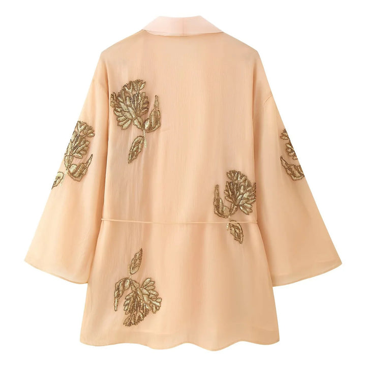 Femme Elegante Bestickede Kimono Jakke Stilla