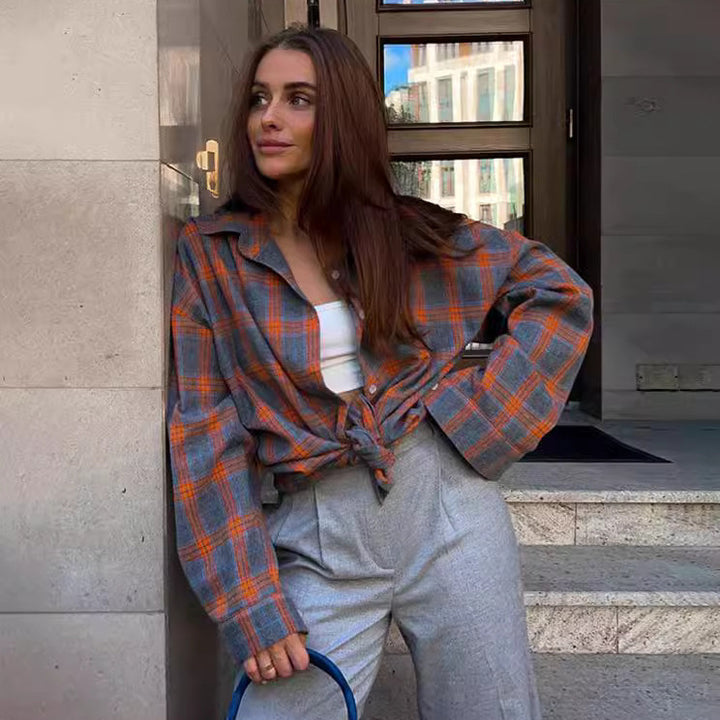 Dame ternet skjorte i casual oversize-snit Stilla