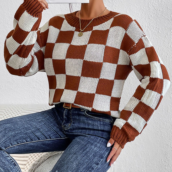 Dame trendy ternet mønster pullover Stilla