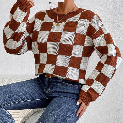 Dame trendy ternet mønster pullover Stilla