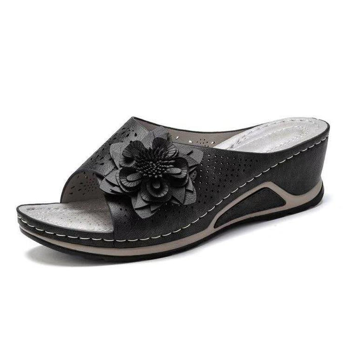 Damer Bekvemme Slip-On Sandaler med blomsterdesign Stilla