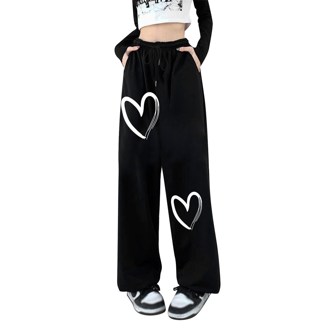 Kvindernes komfortable sweatpants med sødt print Stilla