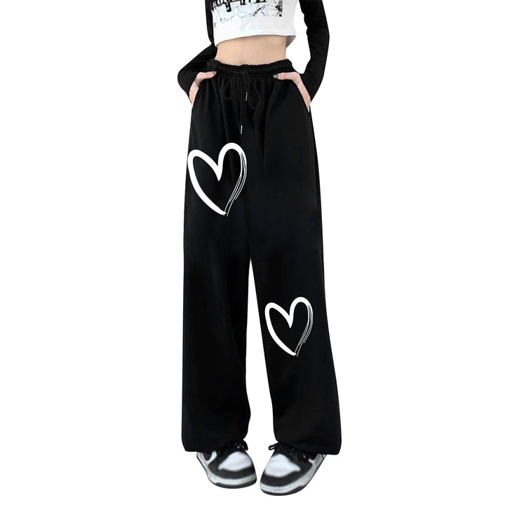 Kvindernes komfortable sweatpants med sødt print Stilla