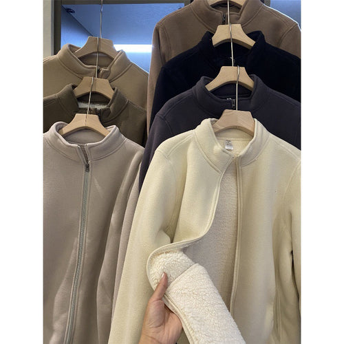 Dame fleecejakke med høj krave og full zip Stilla