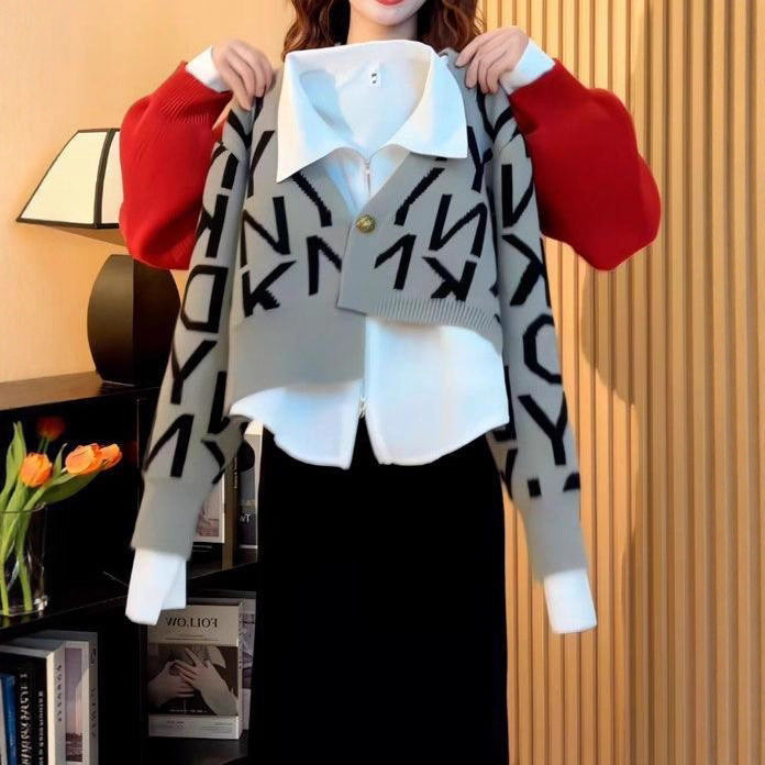 Damer fashionable og trendy cardigan i layering stil Stilla