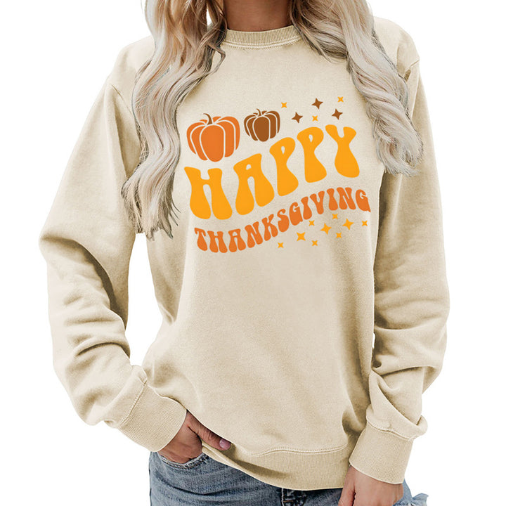Dame sweater med festligt græskar motiv og behagelig pasform Stilla
