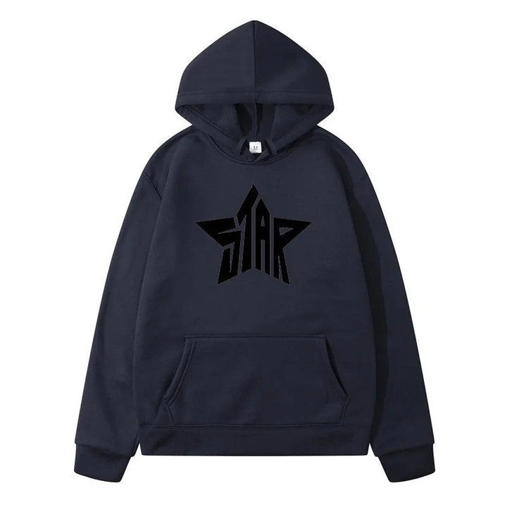 Dame hoodie med stilfuld stjernemotiv Skovae