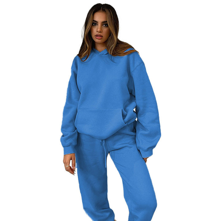 Kvinders hyggelige hætte jumpsuit lavet af høj kvalitet sweatshirt materiale Skovae