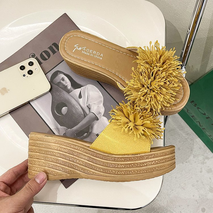 Dame Slide-sandaler med elegant blomsterdekoration og skridsikker sål Stilla