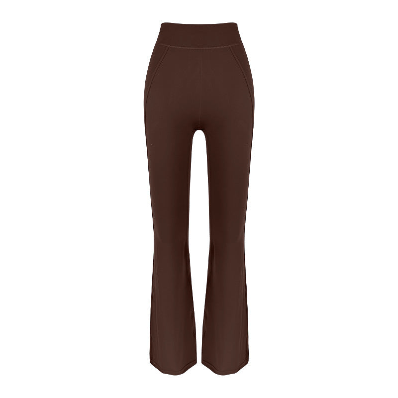 Dame Højtaljede Flared-Leggings lavet af åndbart materiale med elastisk talje Stilla