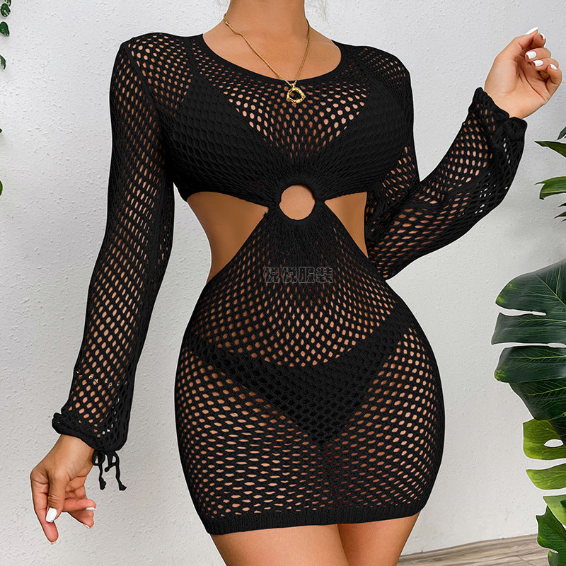 Dame netkjole med cut-out-design Stilla