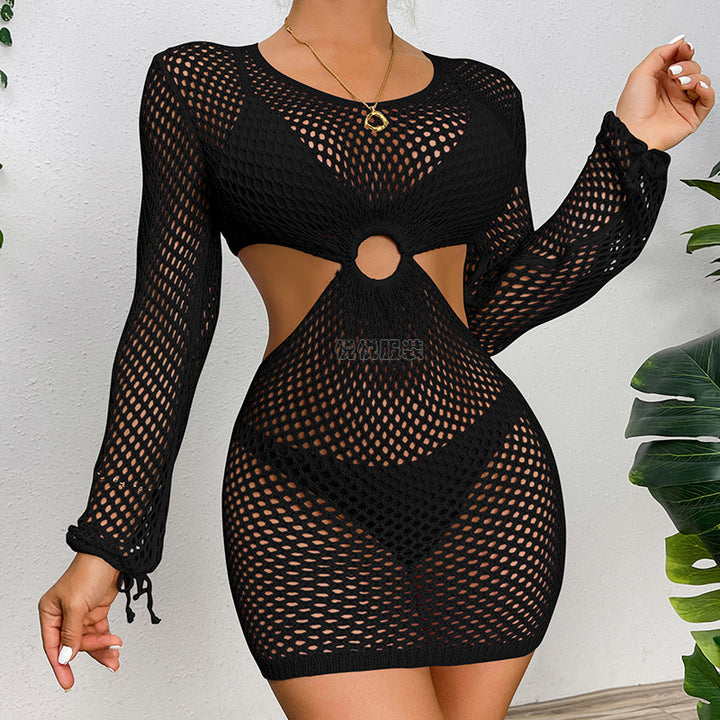 Dame netkjole med cut-out-design Stilla