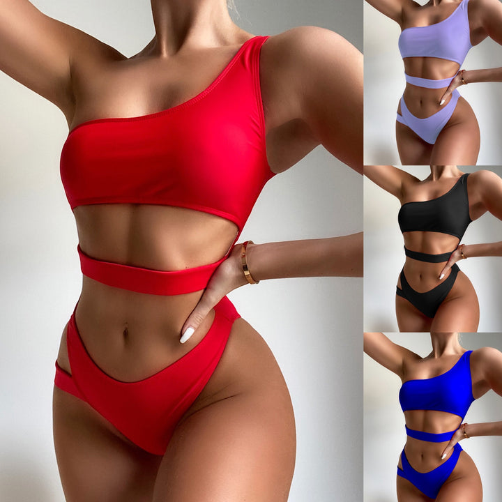 Dame Ensidig Bikini med raffinerede cut-out detaljer og højt skåret trusse Stilla