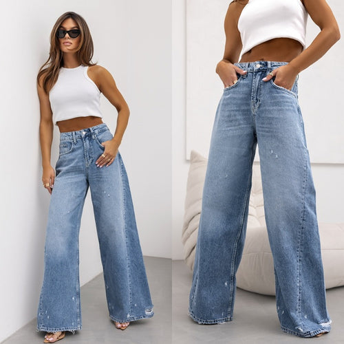 Damer Løst skårne jeans med afslappet vintage charme Stilla