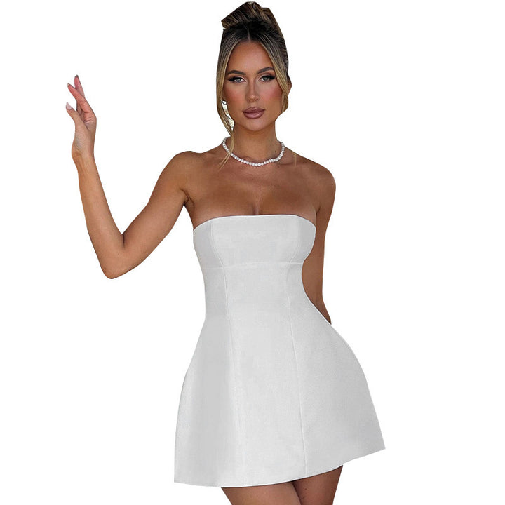 Femme Strapless A-linje Mini Kjole Stilla