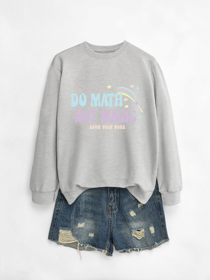 Dame casual sweatshirt med inspirerende matematikmotiv Stilla