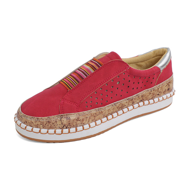 Dame Komfortable Slip-On Sneakers med åndbart overmateriale og fleksibel sål Stilla