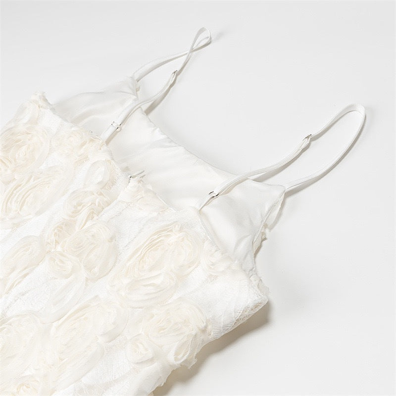 Femme Elegantes Floral Spitze Top med Flæsekanter Stilla