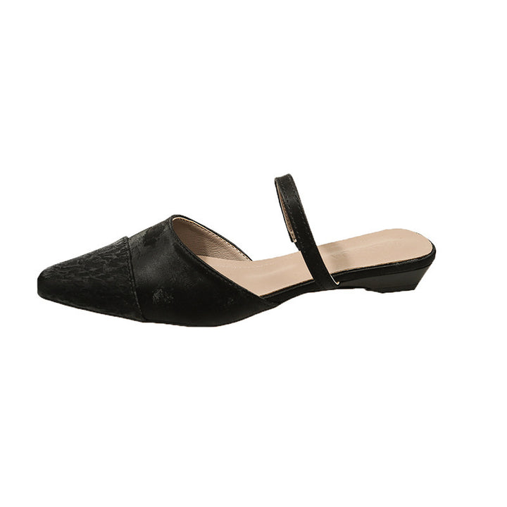 Dame Chic Spidse Slingback Balletsko med justerbar rem Stilla